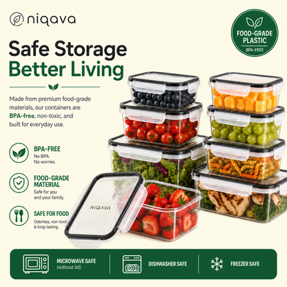 Airtight Food Storage Container Set – 48 Pieces (BPA-Free, Stackable)
