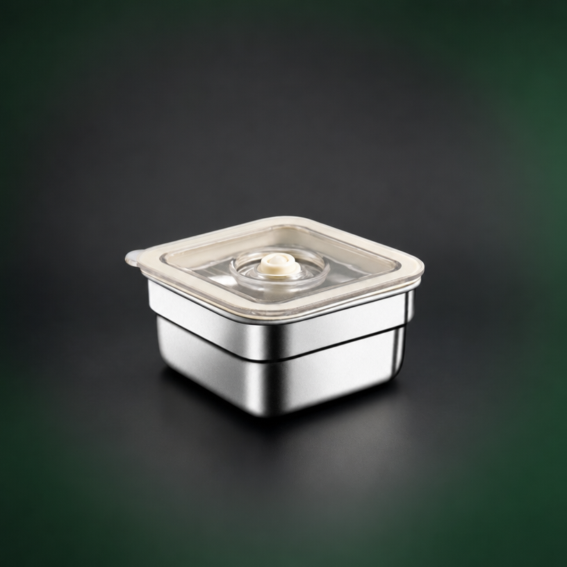 316 Stainless Steel Vacuum-Seal Storage Containers — Airtight, Freezer & Microwave Safe