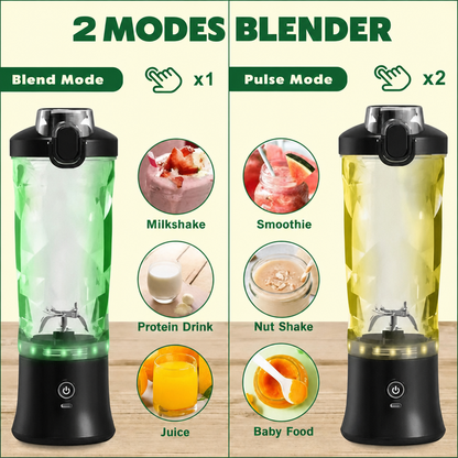 Compact 20oz USB-C Rechargeable Blender – Portable Personal Juicer for Shakes & Smoothies