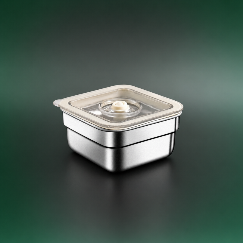 316 Stainless Steel Vacuum-Seal Storage Containers — Airtight, Freezer & Microwave Safe