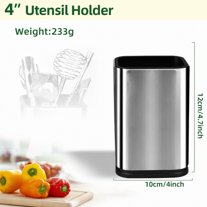 Drainable Knife Block & Utensil Caddy — Keeps Blades Dry, Sharp & Safe