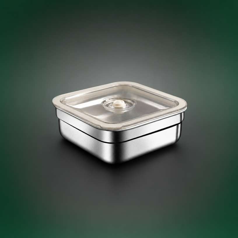 316 Stainless Steel Vacuum-Seal Storage Containers — Airtight, Freezer & Microwave Safe