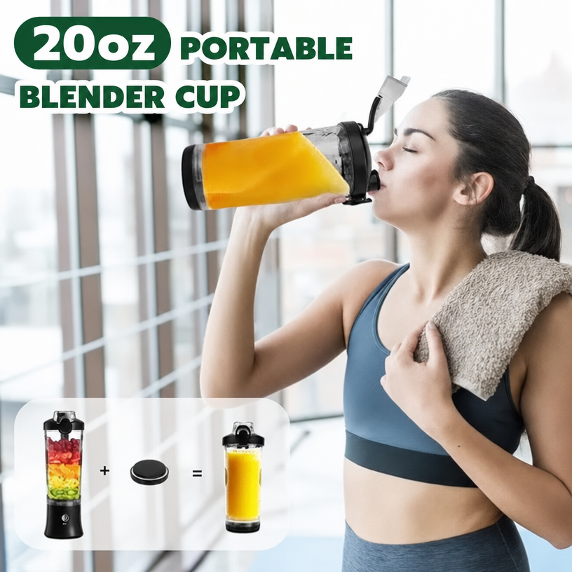 Compact 20oz USB-C Rechargeable Blender – Portable Personal Juicer for Shakes & Smoothies