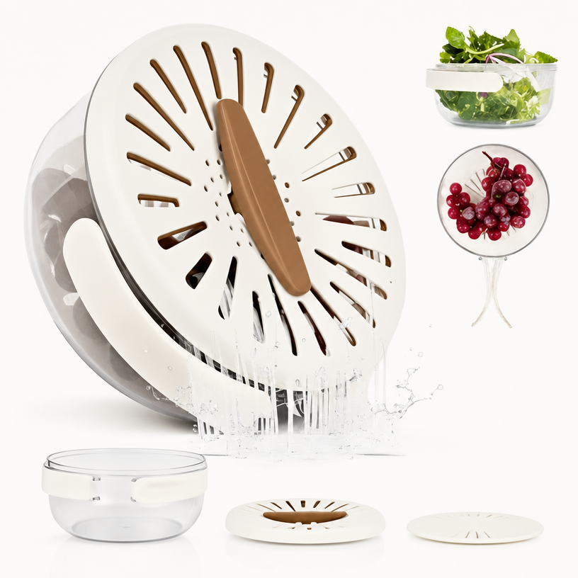 3 in 1 Kitchen Colanders Bowl with Quick Drain Design