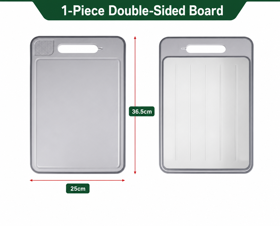 4-in-1 Aluminum Cutting Board — Quick-Defrost, Grinder & Knife Sharpener