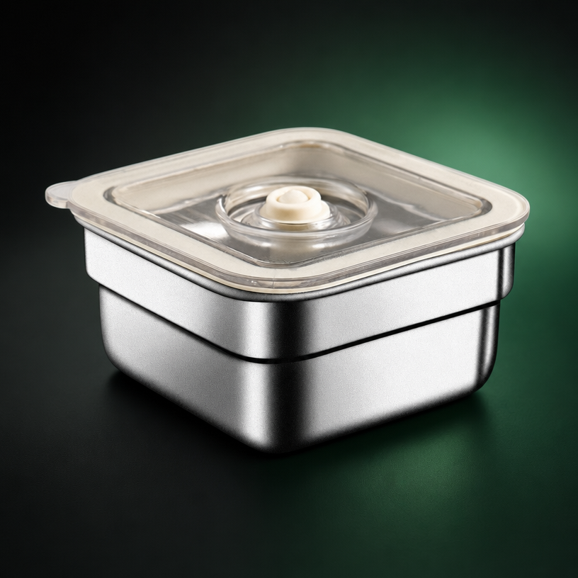 316 Stainless Steel Vacuum-Seal Storage Containers — Airtight, Freezer & Microwave Safe