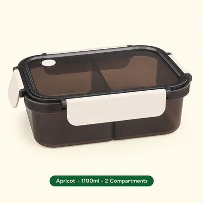 Leak-Proof Bento Lunch Box with Fork & Spoon — Microwave-Safe, 2 or 3 Compartments