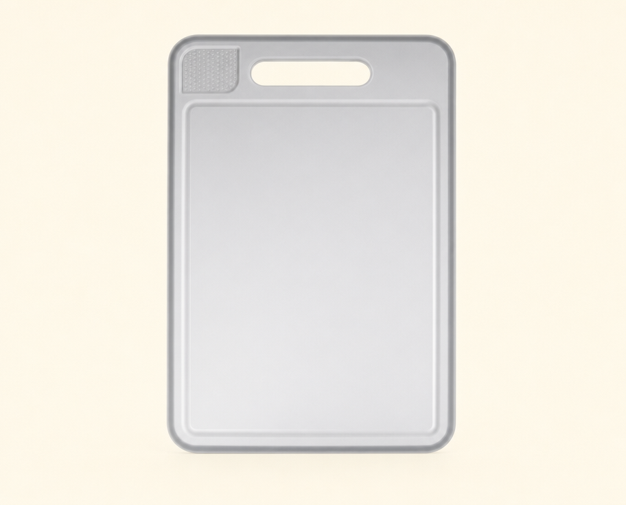 4-in-1 Aluminum Cutting Board — Quick-Defrost, Grinder & Knife Sharpener